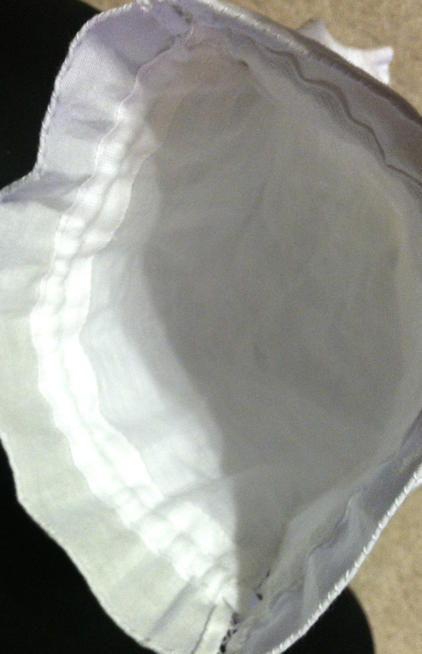 First project of 2014 – white work reticule | Mrs. Hufton's Huswif